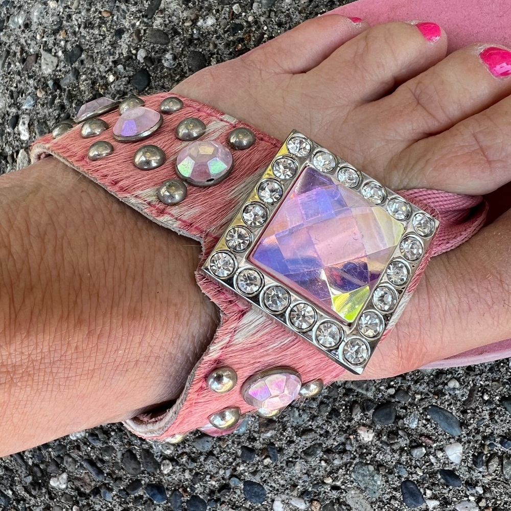 Embellished Pink Sandals